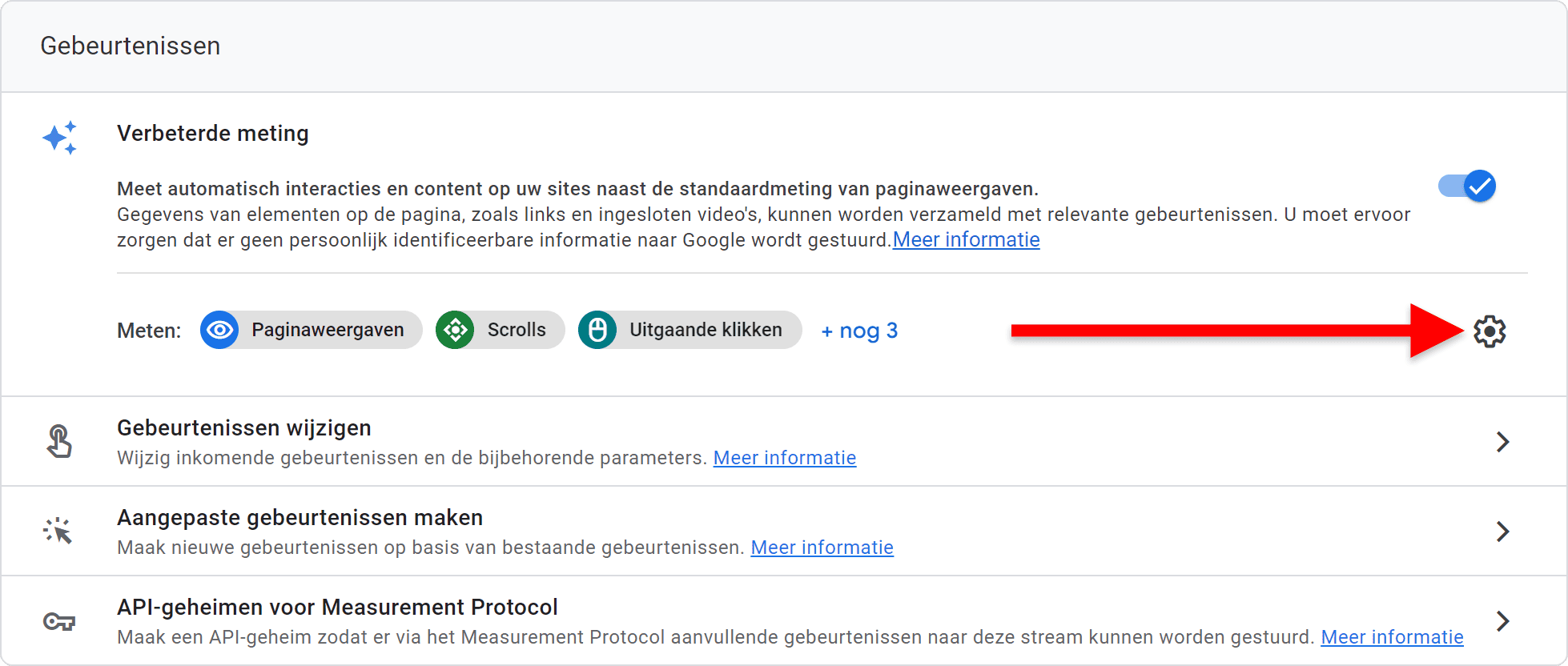 GA4 voor beginners - Events - 1. GA4 voor beginners - Events - Verbeterde Meting - Settings (SP)