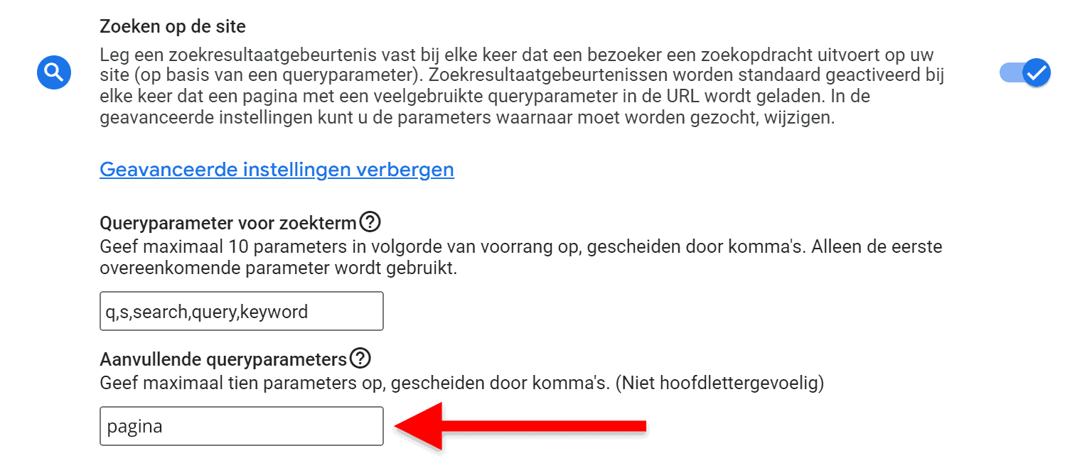 GA4 voor beginners - Events - 2.2 GA4 voor beginners - Events - Zoeken op site - Additionele parameters (SP)