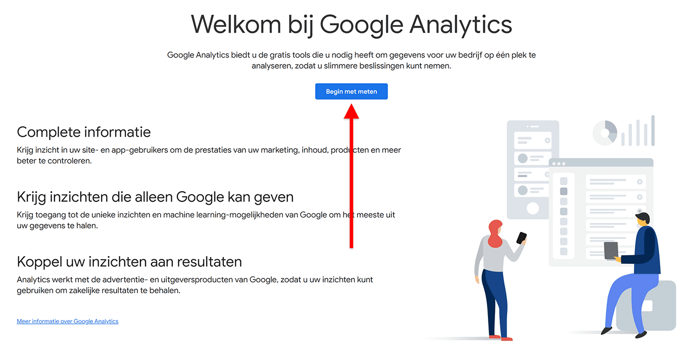 Google Analytics 4 (GA4) - 3. - GA4 welkomstscherm (png SP)