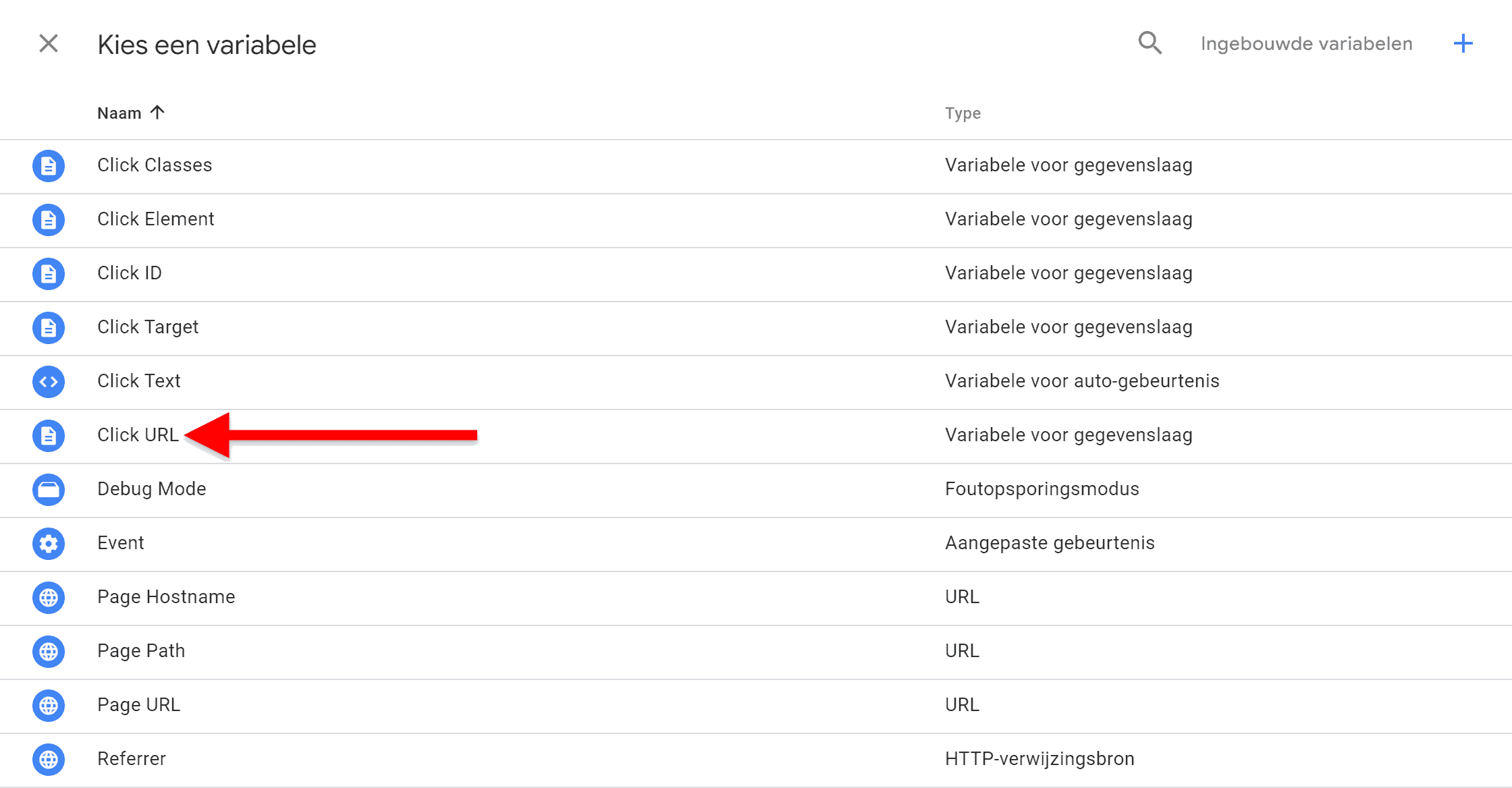 GA4 voor beginners - Events (deel 2) - 3.8.4.1 GA4 voor beginners - Events (deel 2) - Tag maken - Variable kiezen (SP)