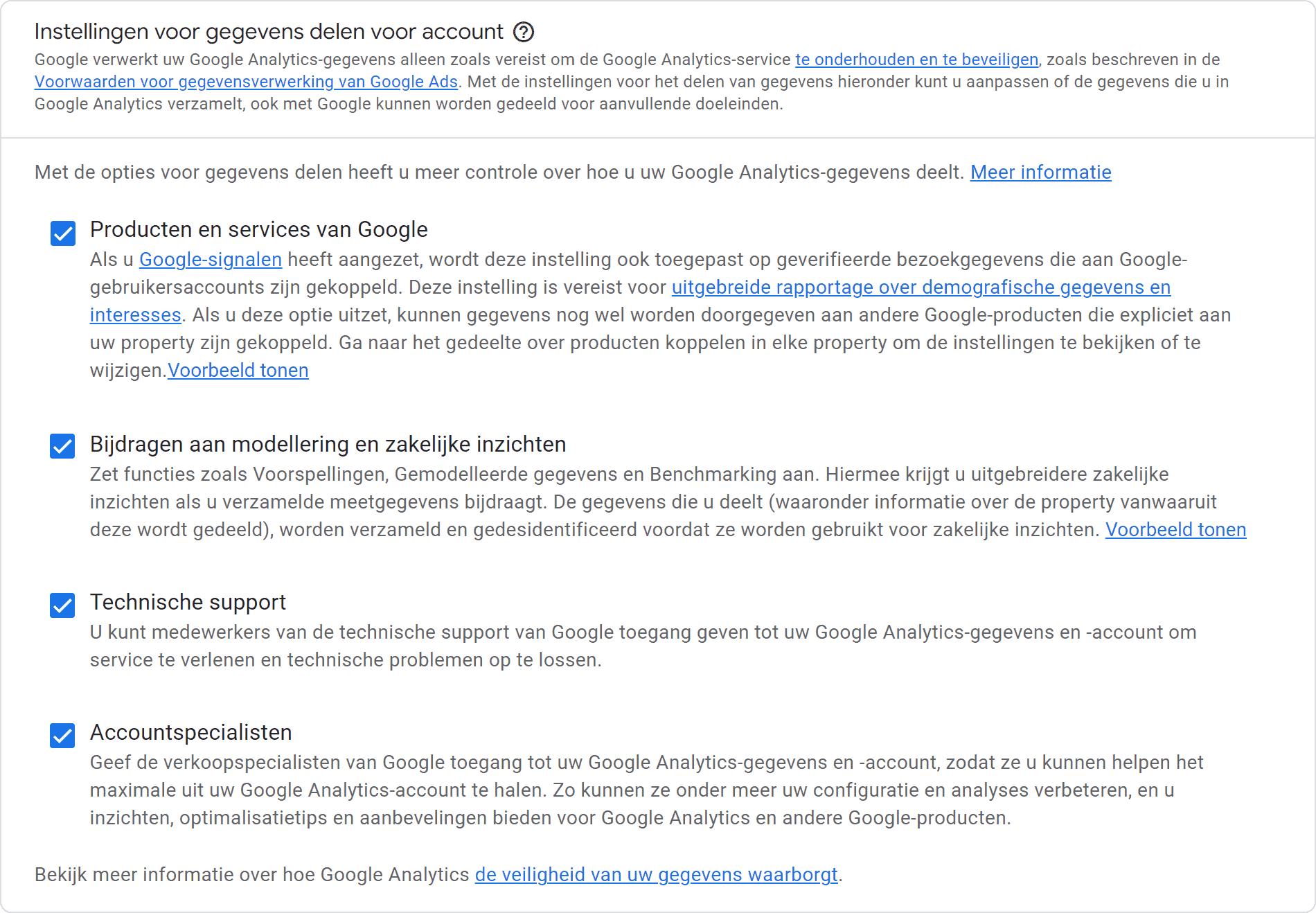 Google Analytics 4 (GA4) - 4.3 - Delen van gegevens met Google (png SP)