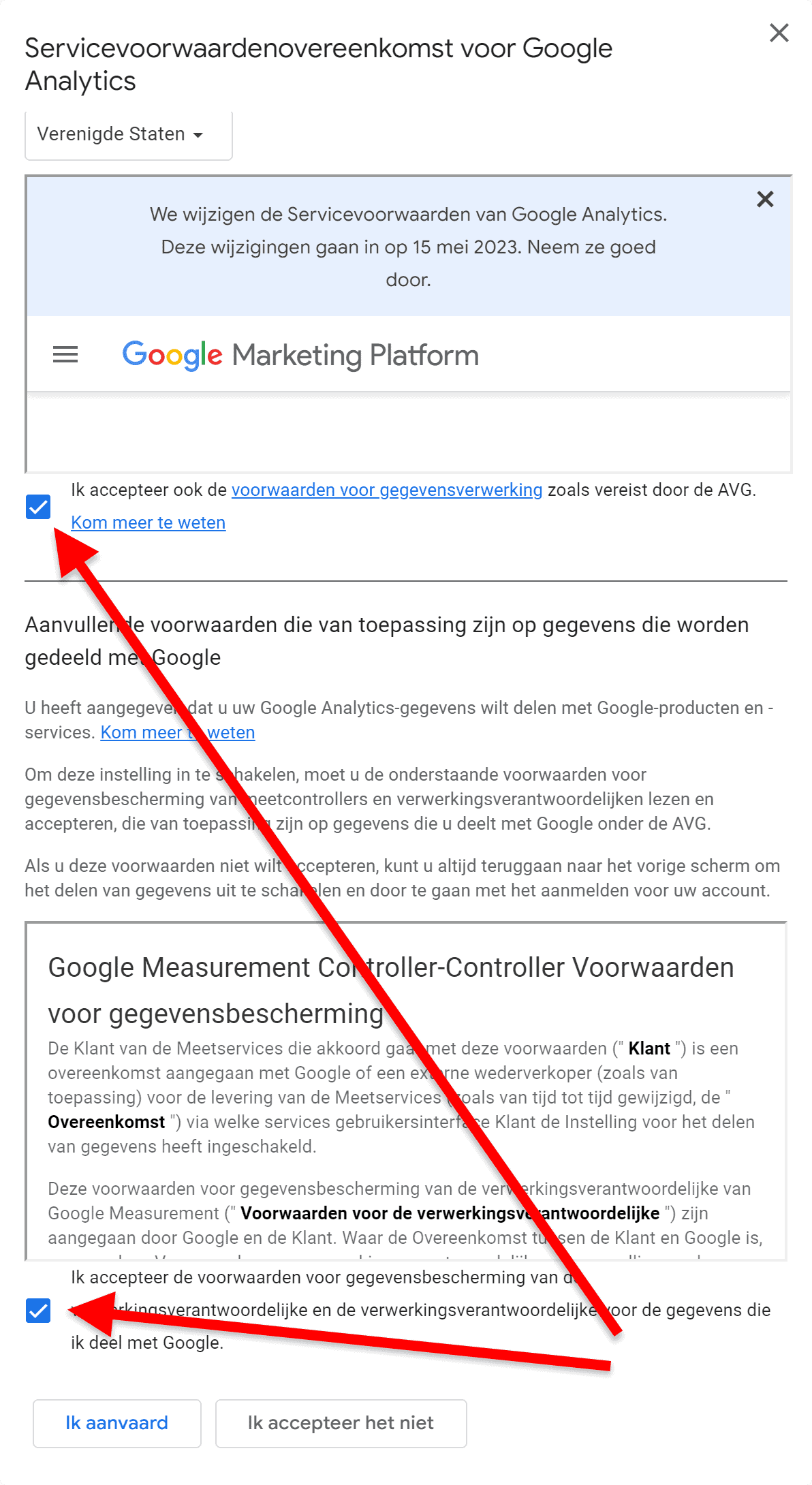 Google Analytics 4 (GA4) - 6.7 - Voorwaarden - Vinkjes (png SP)