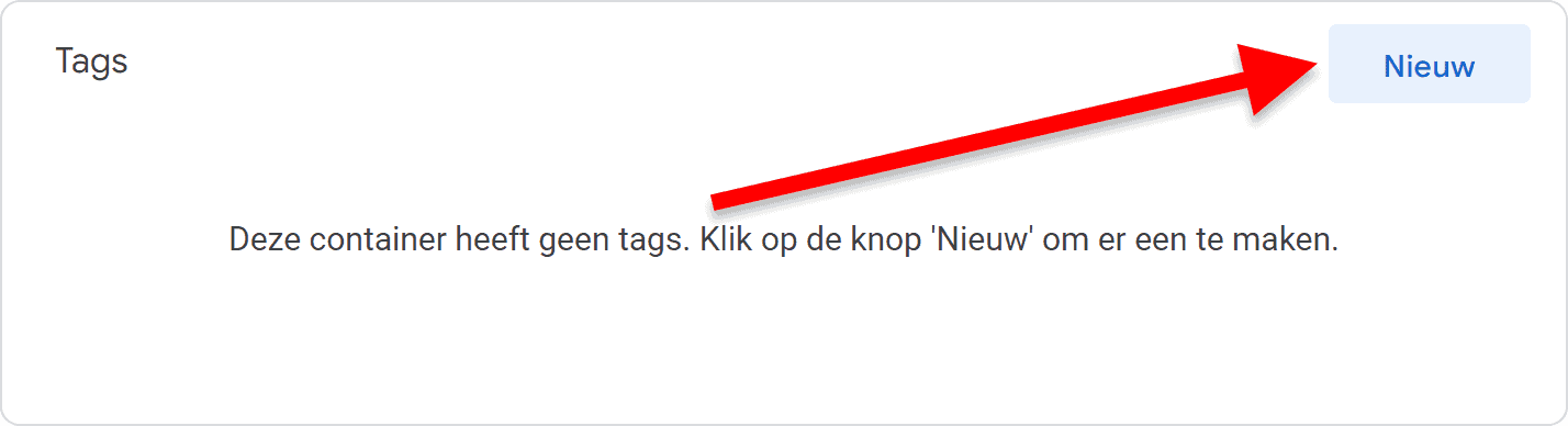 Google Tag Manager (GTM) installatie - 9.8.1 GA4 configuratie - Tag overzichtsscherm (SP)