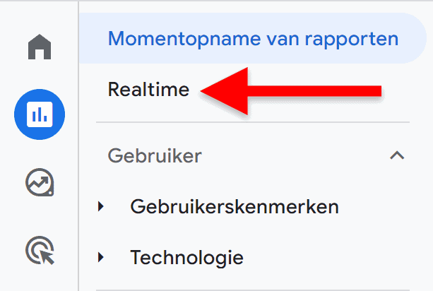 Google Tag Manager (GTM) installatie - 9.9.9 GA4 configuratie - GA4 Real time verkeer - Real Time (SP)