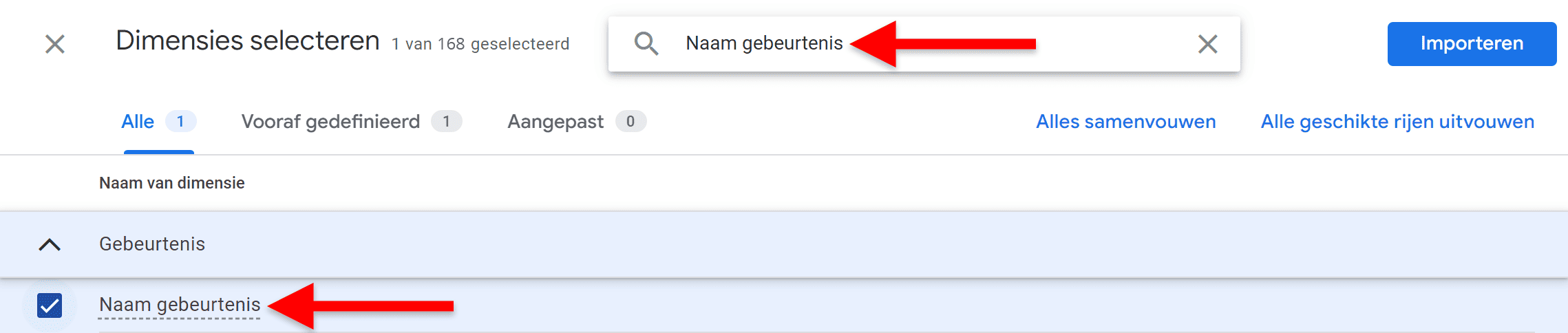 GA4 voor beginners - Events (deel 2) - 3.17.3 GA4 voor beginners - Events (deel 2) - Exploration - Naam gebeurtenis (SP)