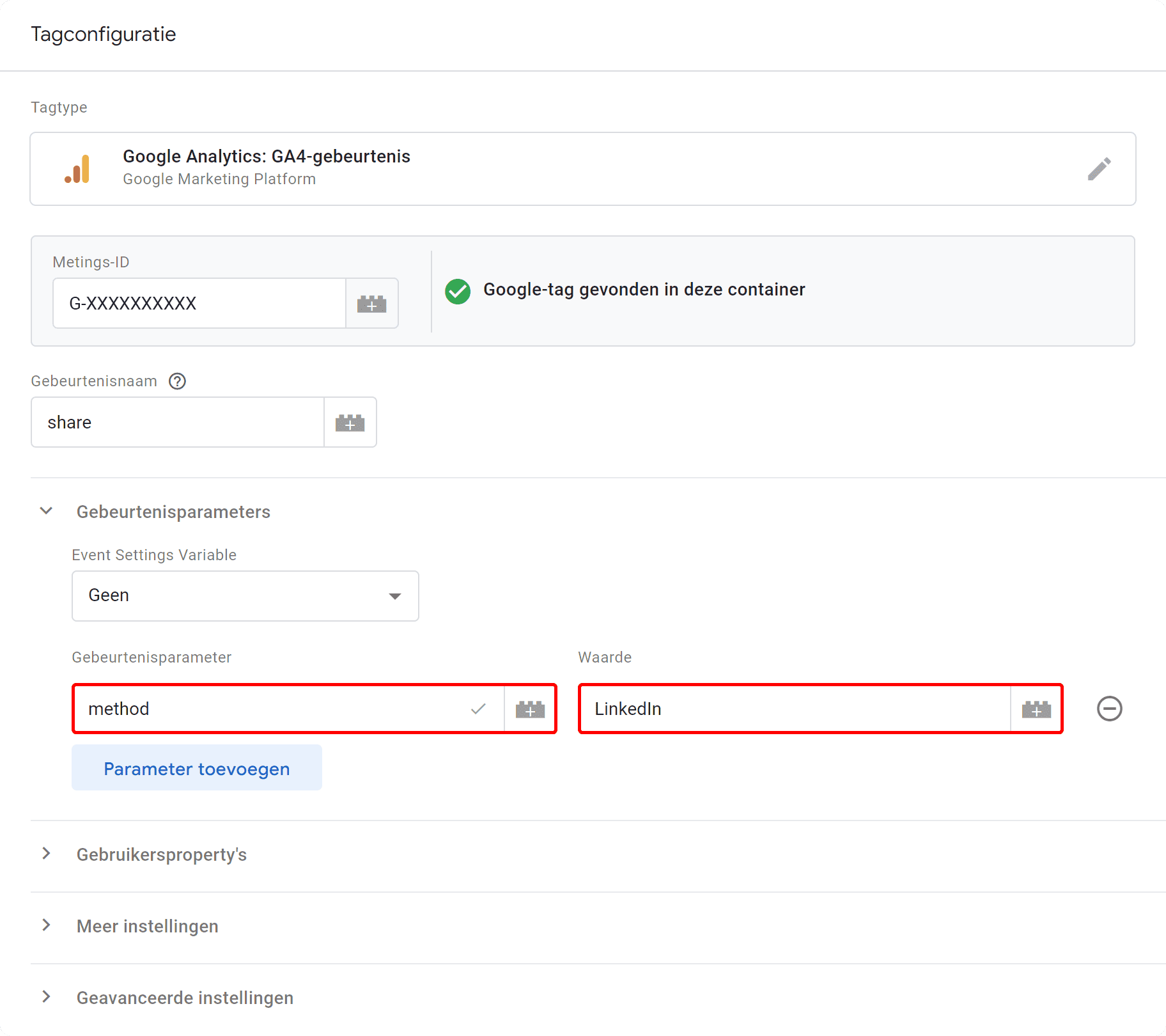 Google Tag Manager (GTM) installatie - 3.8.5.2 GA4 voor beginners - Events (deel 2) - Tag maken - Method GT (SP)