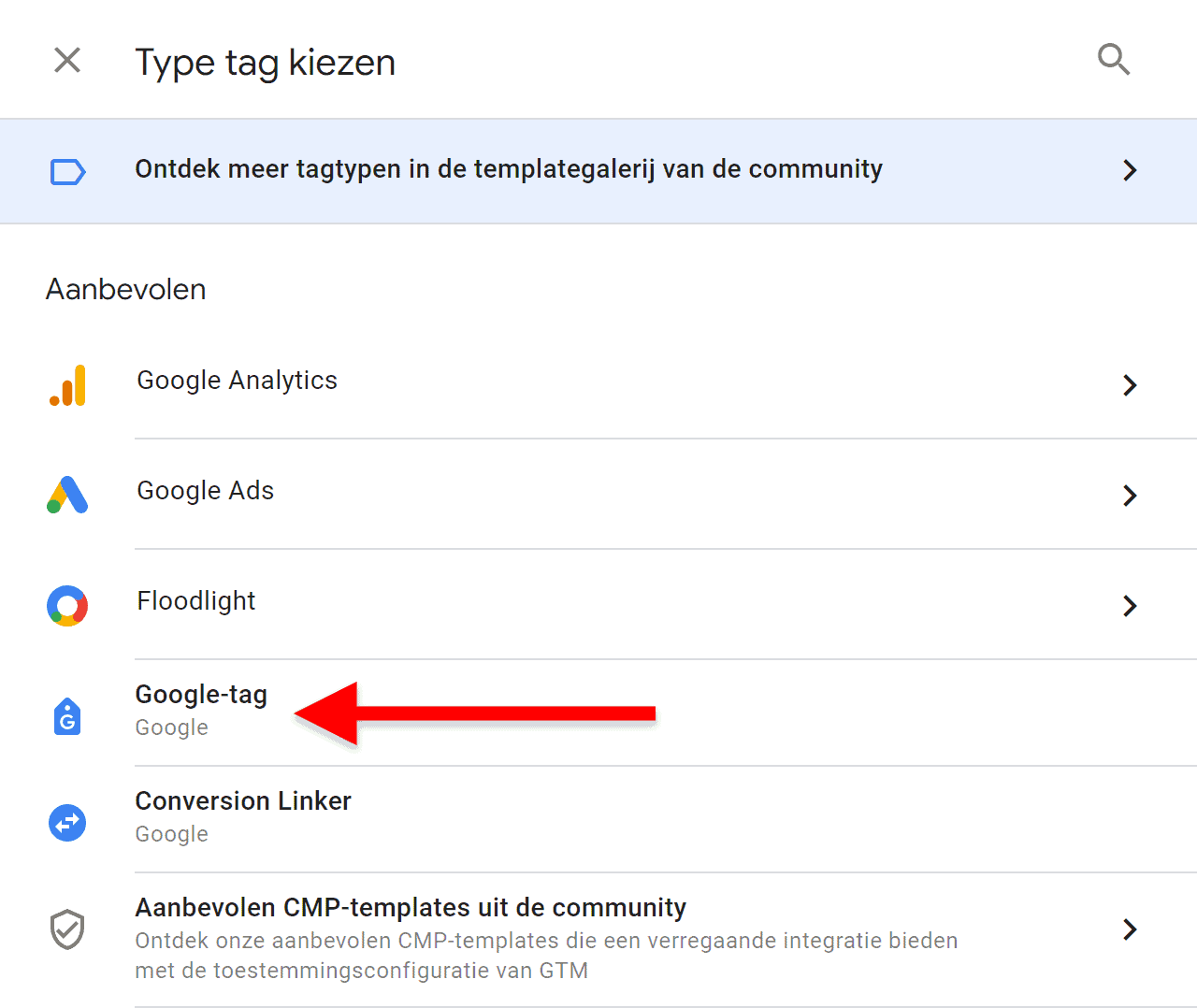 Google Tag Manager (GTM) installatie - 9.8.3.1 GA4 configuratie - Google Tag (SP)