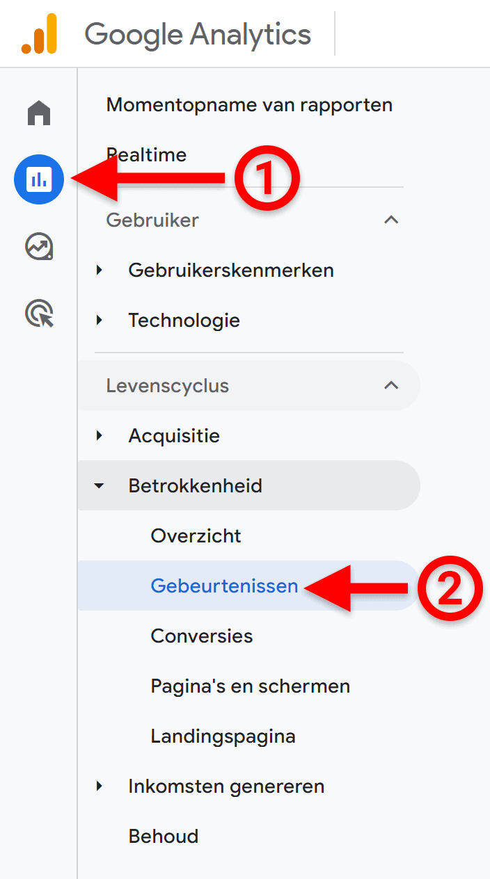 GA4 voor beginners - Events (deel 2) - 4.05.1 Gebeurtenissen rapport SP