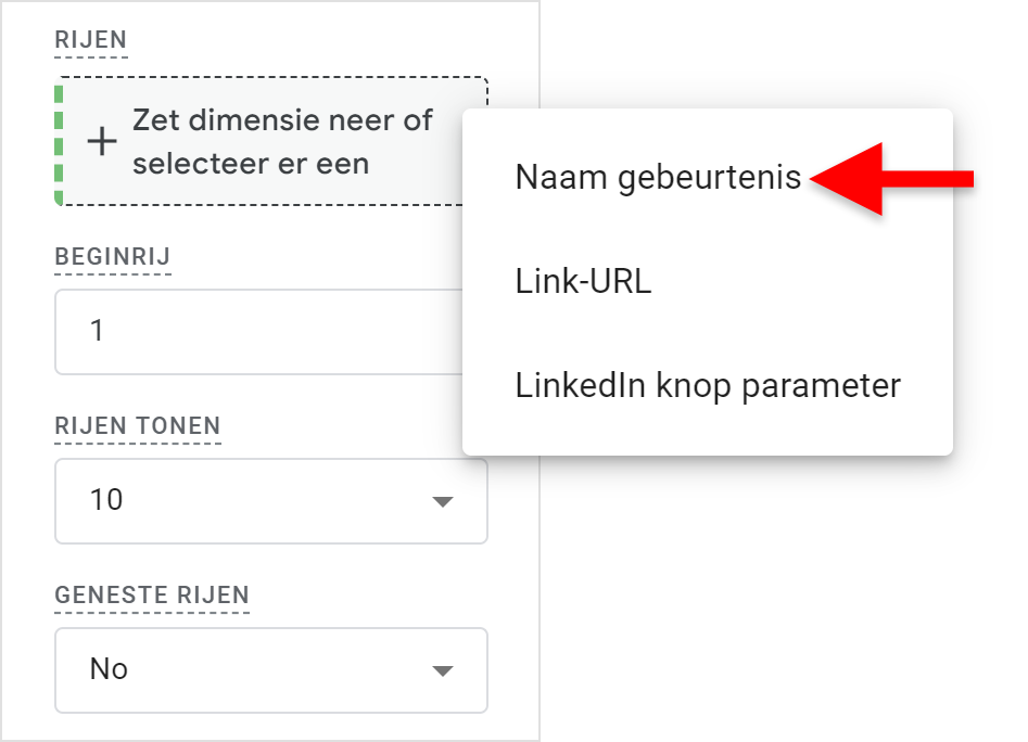 GA4 voor beginners - Events (deel 2) - 4.11.1 Rijen selecteren 2 SP