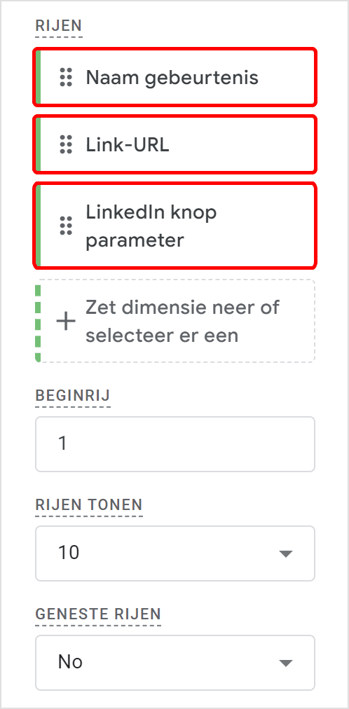 GA4 voor beginners - Events (deel 2) - 4.11.2 Rijen toegevoegd SP