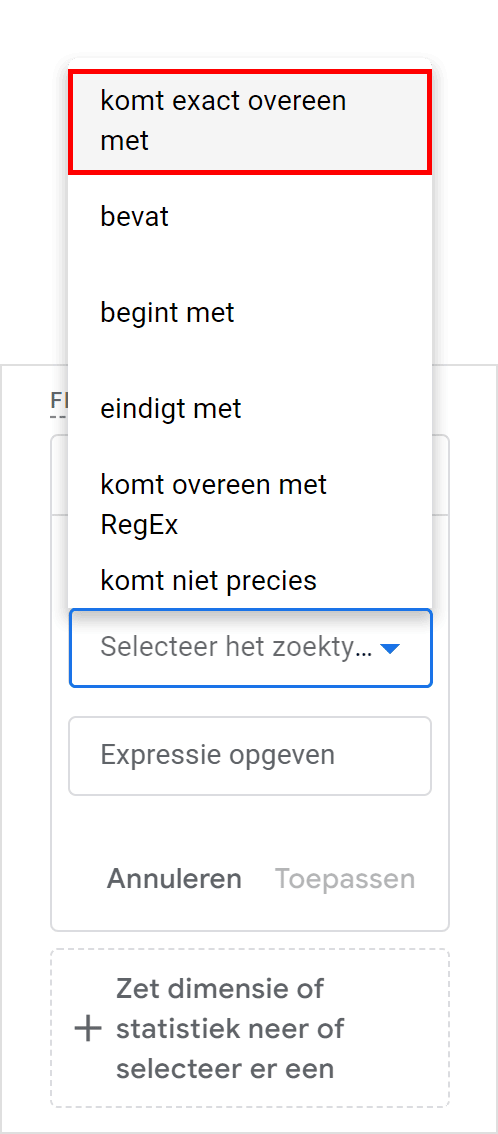 GA4 voor beginners - Events (deel 2) - 4.16.2.2.2 Conditie SP