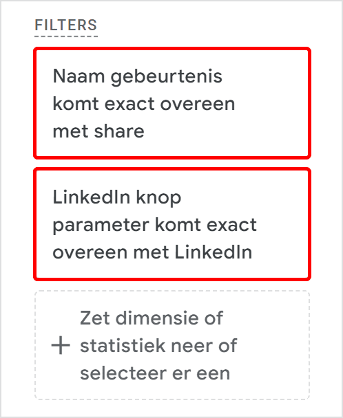 GA4 voor beginners - Events (deel 2) - 4.20.1 Tweede filter toegevoegd SP