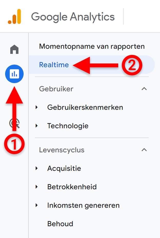 GTM voor beginners (deel 3) - 4.1 GA4 real time SP