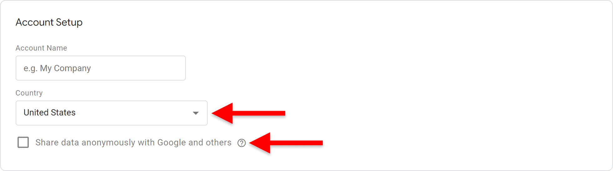 Google Tag Manager for Beginners (part 1) - 3.3 Choose country and share data SP